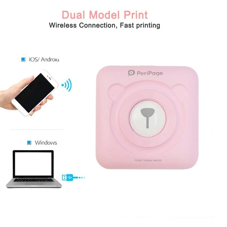 Codewel CB-A6 Mini Pocket Printer Thermal Transfer Printer